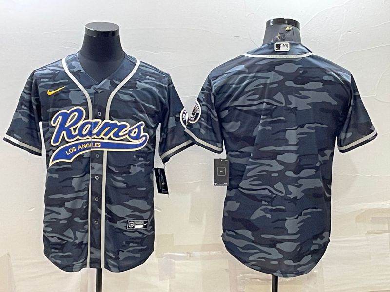 Men Los Angeles Rams Blank Camo 2022 Nike Co branded NFL Jerseys->women nfl jersey->Women Jersey